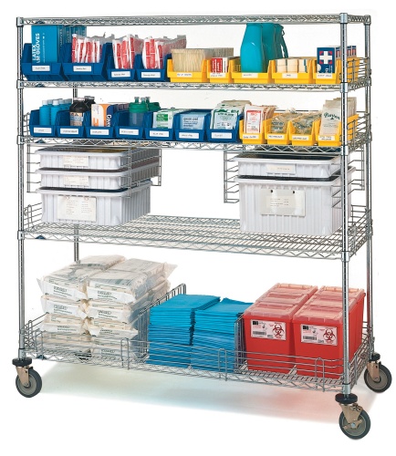 Metro Super Erecta Stainless Steel Industrial Wire Shelf Cart